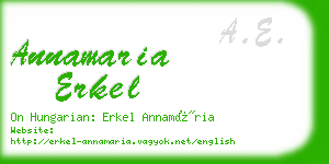 annamaria erkel business card